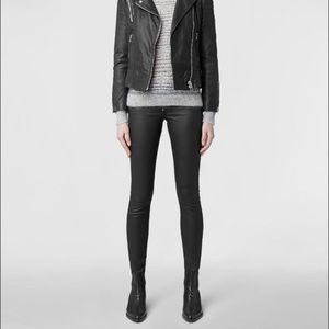 Allsaints High Rise Stilt Coated Skinny Fit jeans